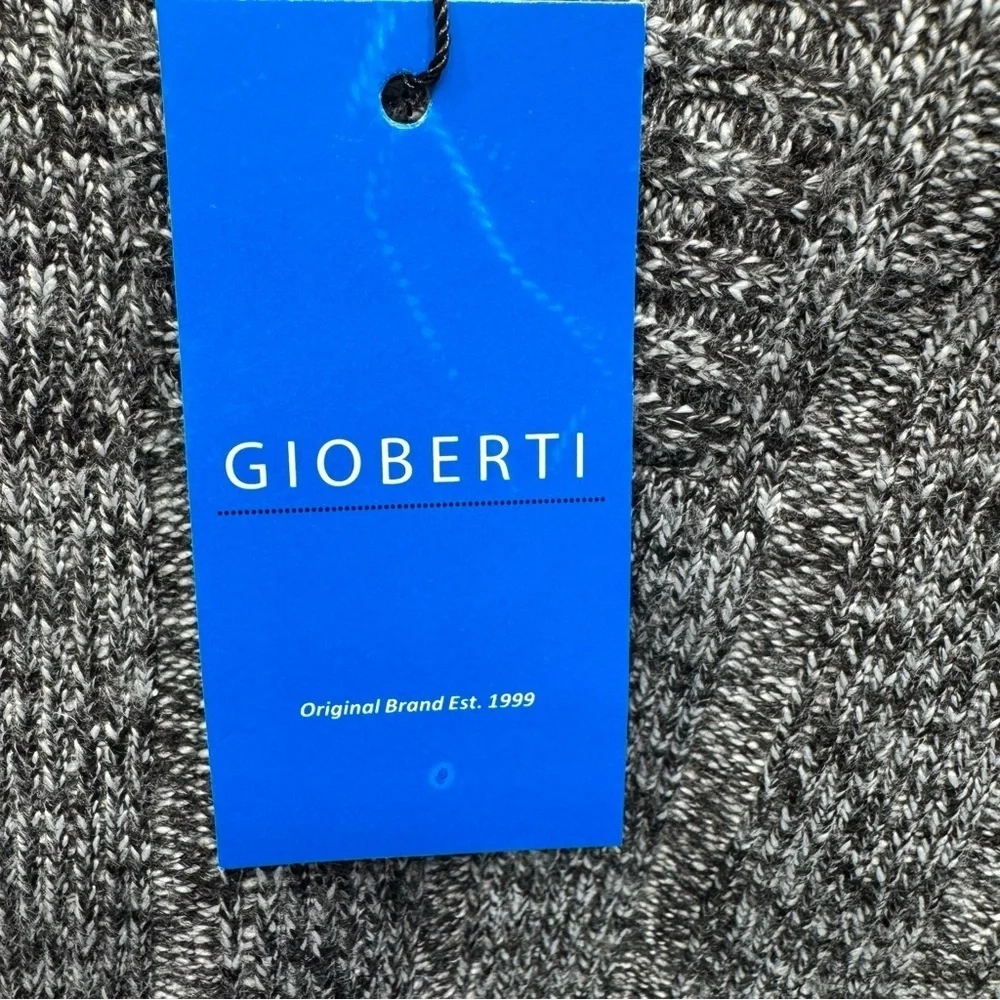 Men's Half Zip Pullover Knit Sweater Soft Brushed Flannel Lining Gioberti NEW